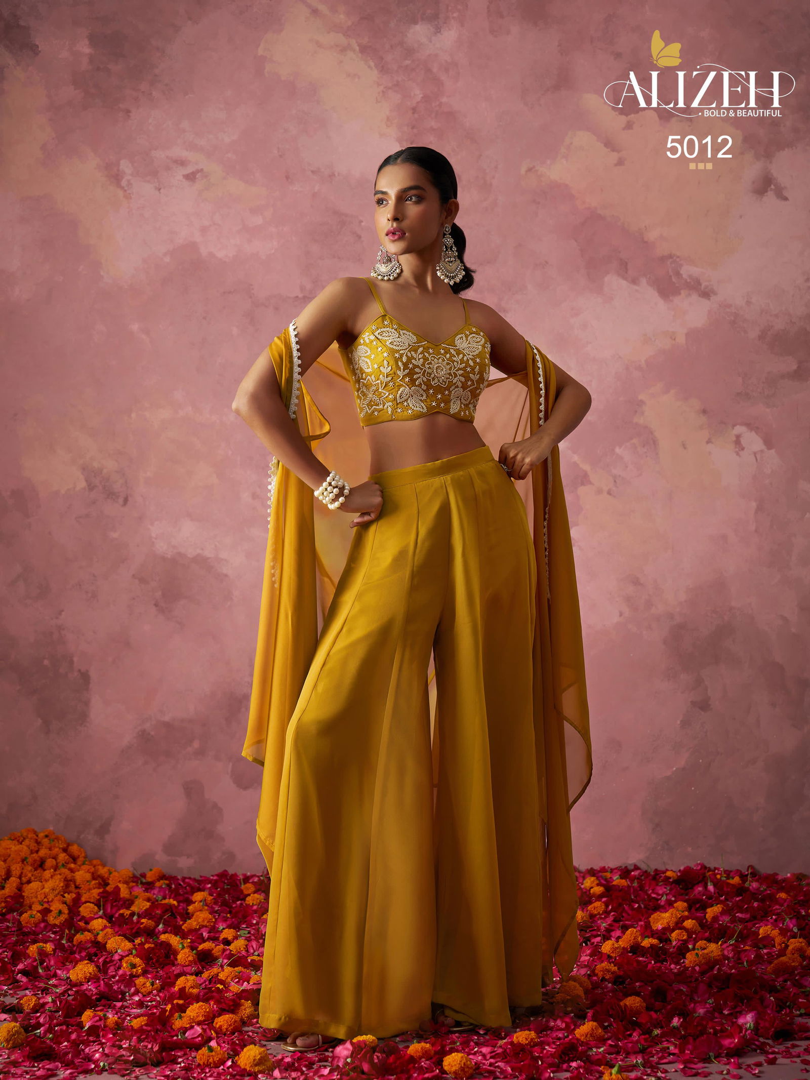 Rang By Alizeh Georgette Desginer Party Wear Sharara Choli And Cape Orders In India
